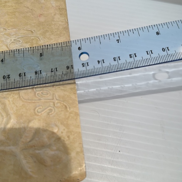 Embossed “HANDKERCHIEFS” Metal Storage Box  Creamy Beige 6” Square - Picture 5 of 6